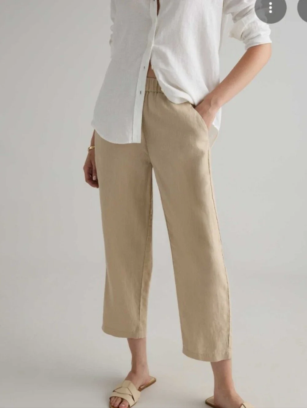 Quince 100% European Linen Pants Driftwood 25